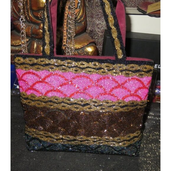 Fendi RARE Limited Edition Intricately Beaded Vintage Italian Handbag Mini Tote - Picture 1 of 16